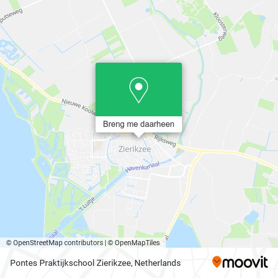 Pontes Praktijkschool Zierikzee kaart