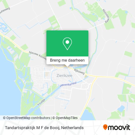 Tandartspraktijk M F de Booij kaart