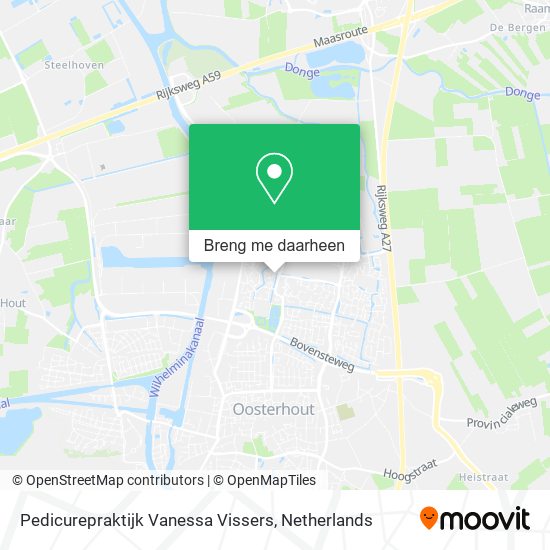 Pedicurepraktijk Vanessa Vissers kaart