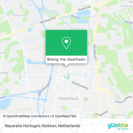 Reparatie Horloge's Klokken kaart