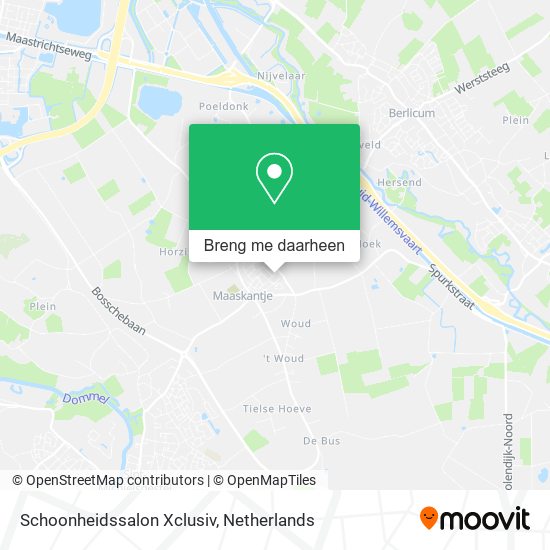 Schoonheidssalon Xclusiv kaart