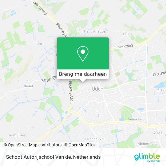 Schoot Autorijschool Van de kaart