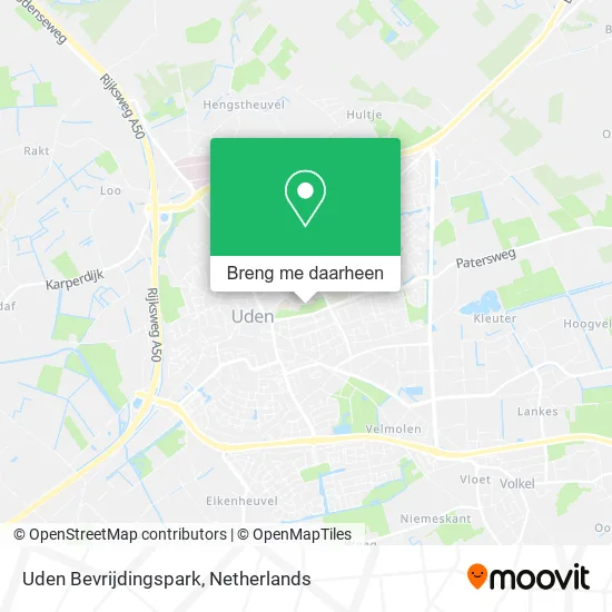 Uden Bevrijdingspark kaart