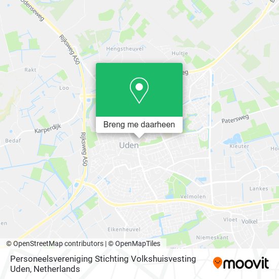 Personeelsvereniging Stichting Volkshuisvesting Uden kaart