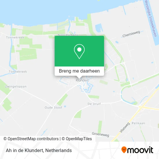 Ah in de Klundert kaart