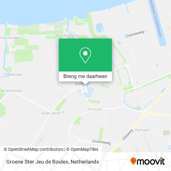Groene Ster Jeu de Boules kaart