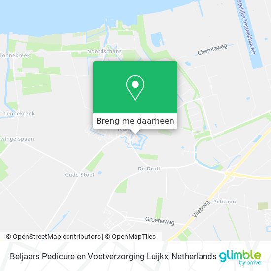 Beljaars Pedicure en Voetverzorging Luijkx kaart