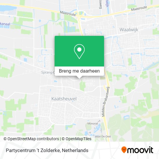 Partycentrum 't Zolderke kaart