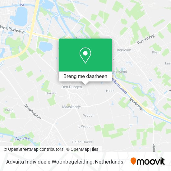 Advaita Individuele Woonbegeleiding kaart