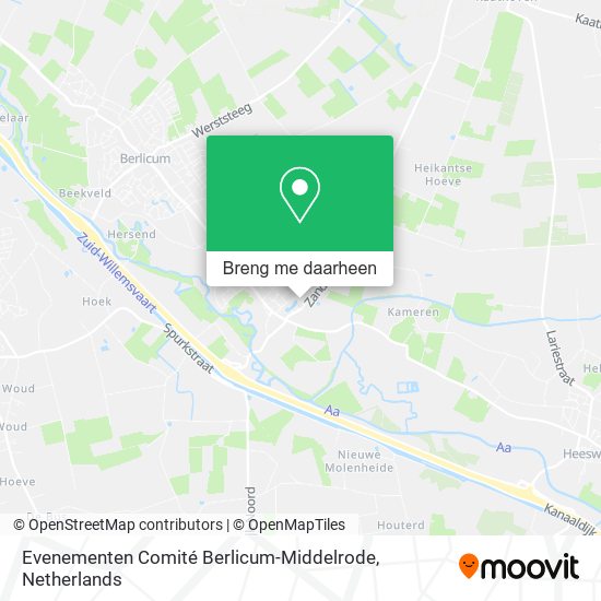 Evenementen Comité Berlicum-Middelrode kaart