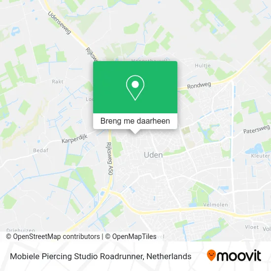 Mobiele Piercing Studio Roadrunner kaart