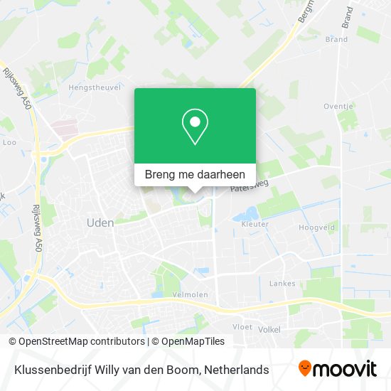 Klussenbedrijf Willy van den Boom kaart