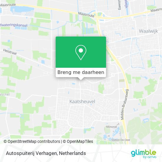 Autospuiterij Verhagen kaart