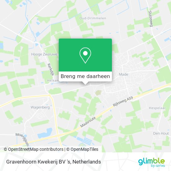 Gravenhoorn Kwekerij BV 's kaart