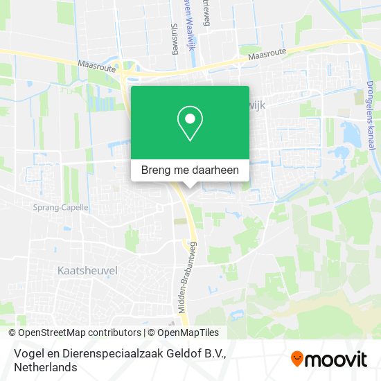 Vogel en Dierenspeciaalzaak Geldof B.V. kaart