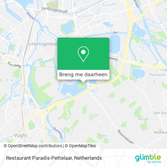 Restaurant Paradis-Pettelaar kaart