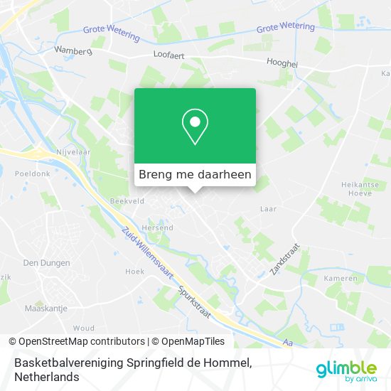 Basketbalvereniging Springfield de Hommel kaart