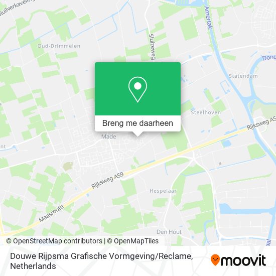 Douwe Rijpsma Grafische Vormgeving / Reclame kaart