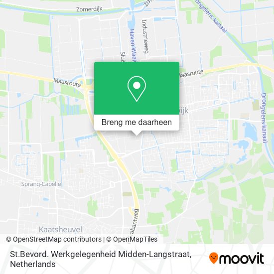 St.Bevord. Werkgelegenheid Midden-Langstraat kaart