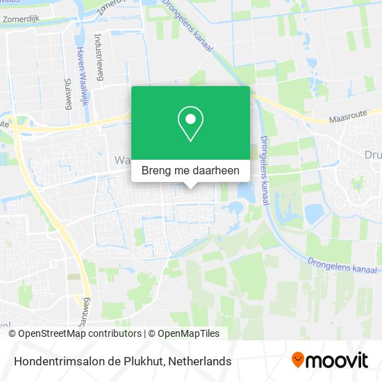 Hondentrimsalon de Plukhut kaart