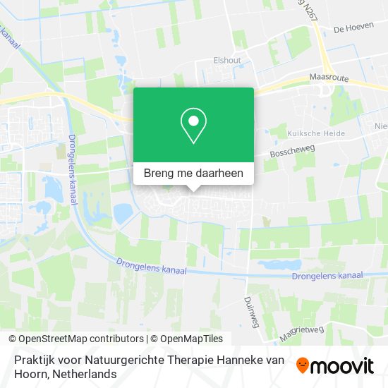 Praktijk voor Natuurgerichte Therapie Hanneke van Hoorn kaart