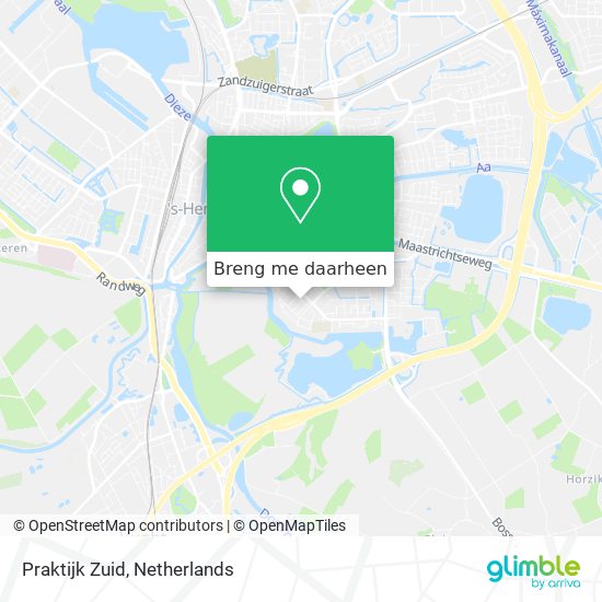 Praktijk Zuid kaart