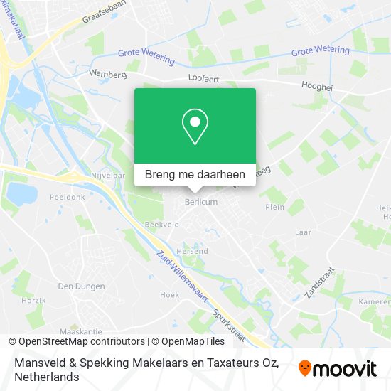 Mansveld & Spekking Makelaars en Taxateurs Oz kaart