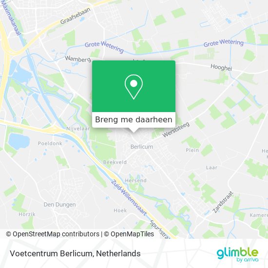 Voetcentrum Berlicum kaart