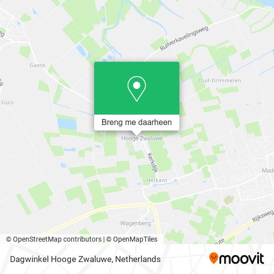 Dagwinkel Hooge Zwaluwe kaart
