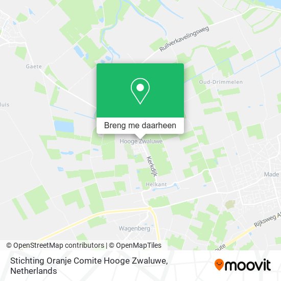 Stichting Oranje Comite Hooge Zwaluwe kaart