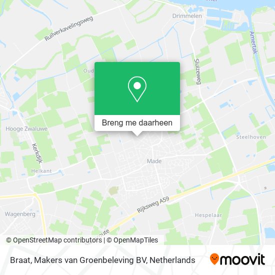 Braat, Makers van Groenbeleving BV kaart