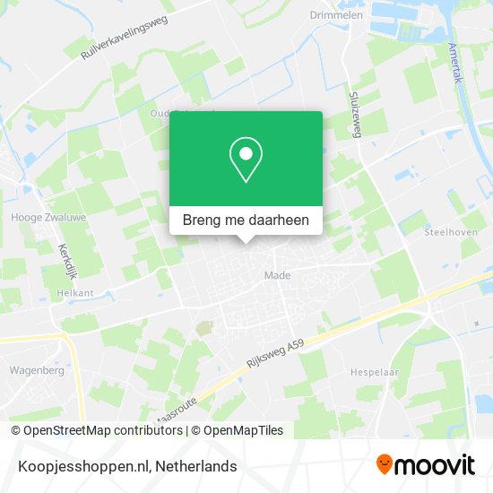 Koopjesshoppen.nl kaart
