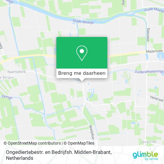 Ongediertebestr. en Bedrijfsh. Midden-Brabant kaart