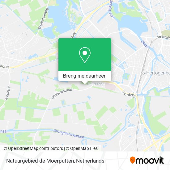 Natuurgebied de Moerputten kaart
