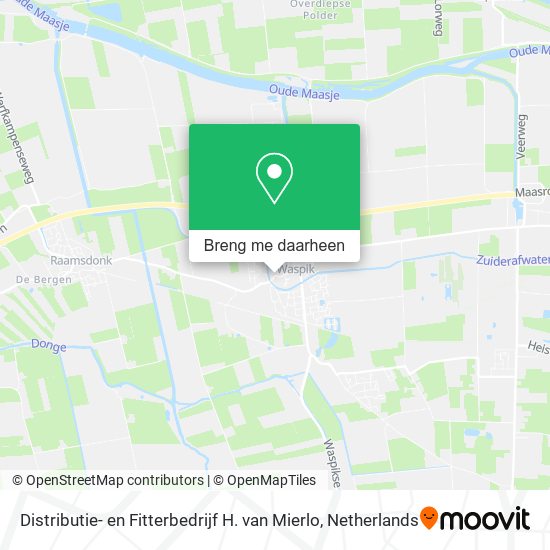 Distributie- en Fitterbedrijf H. van Mierlo kaart