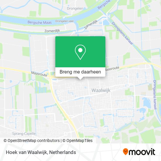 Hoek van Waalwijk kaart