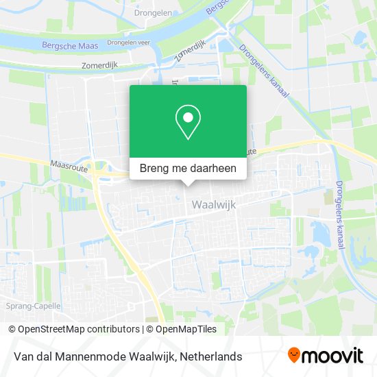 Van dal Mannenmode Waalwijk kaart