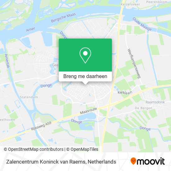 Zalencentrum Koninck van Raems kaart