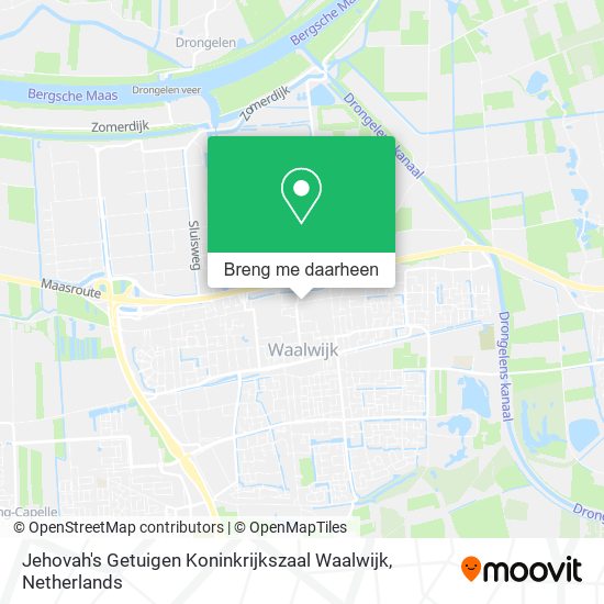 Jehovah's Getuigen Koninkrijkszaal Waalwijk kaart