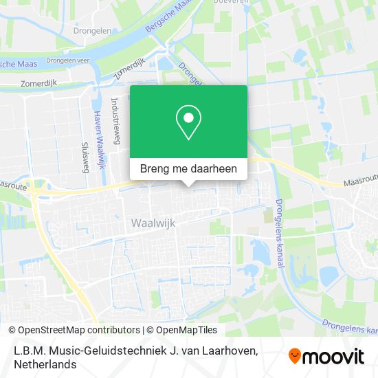 L.B.M. Music-Geluidstechniek J. van Laarhoven kaart