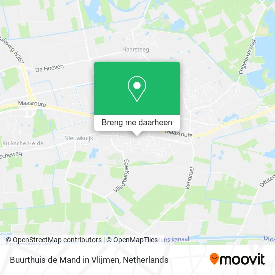 Buurthuis de Mand in Vlijmen kaart