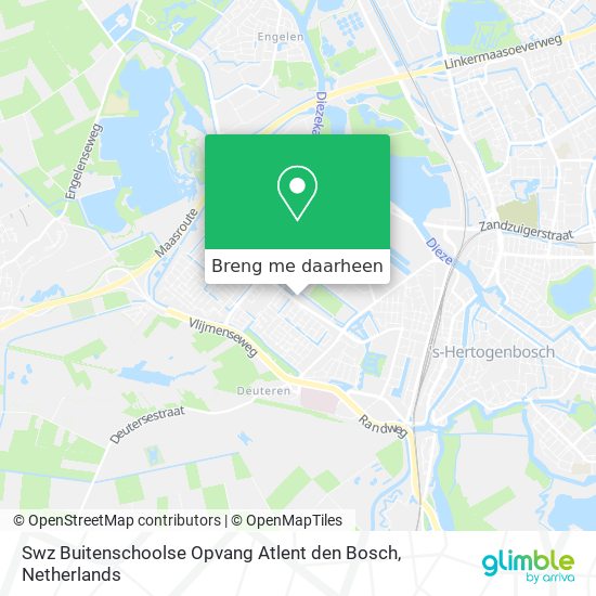 Swz Buitenschoolse Opvang Atlent den Bosch kaart