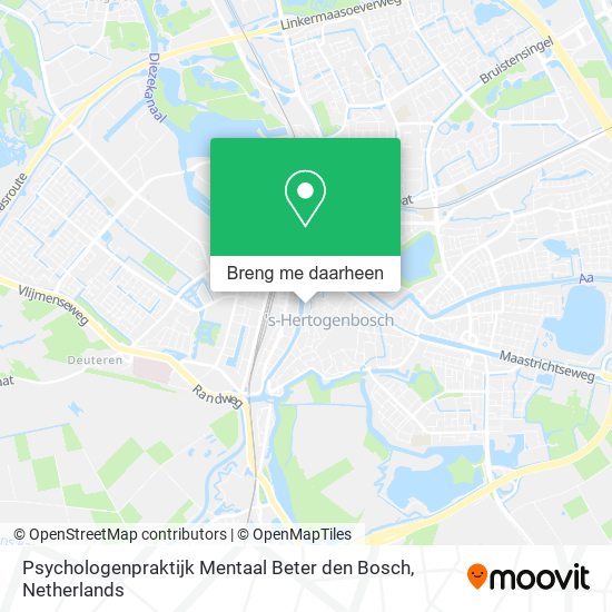 Psychologenpraktijk Mentaal Beter den Bosch kaart