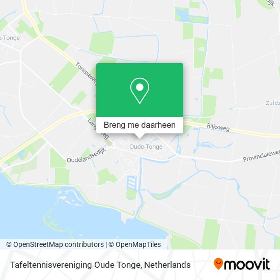 Tafeltennisvereniging Oude Tonge kaart