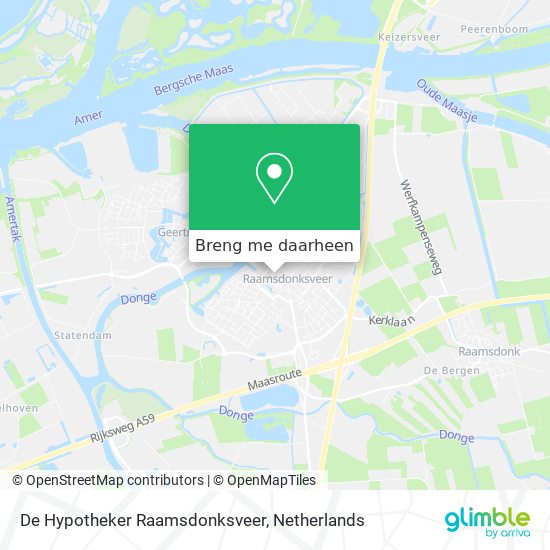 De Hypotheker Raamsdonksveer kaart