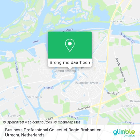 Business Professional Collectief Regio Brabant en Utrecht kaart