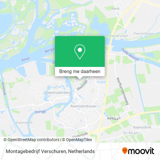 Montagebedrijf Verschuren kaart