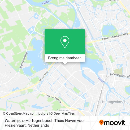 Waterrijk 's-Hertogenbosch Thuis Haven voor Pleziervaart kaart