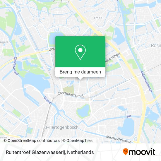 Ruitentroef Glazenwasserij kaart