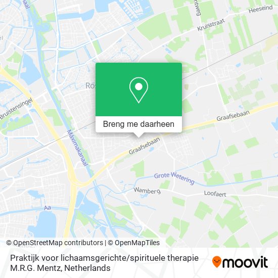 Praktijk voor lichaamsgerichte / spirituele therapie M.R.G. Mentz kaart